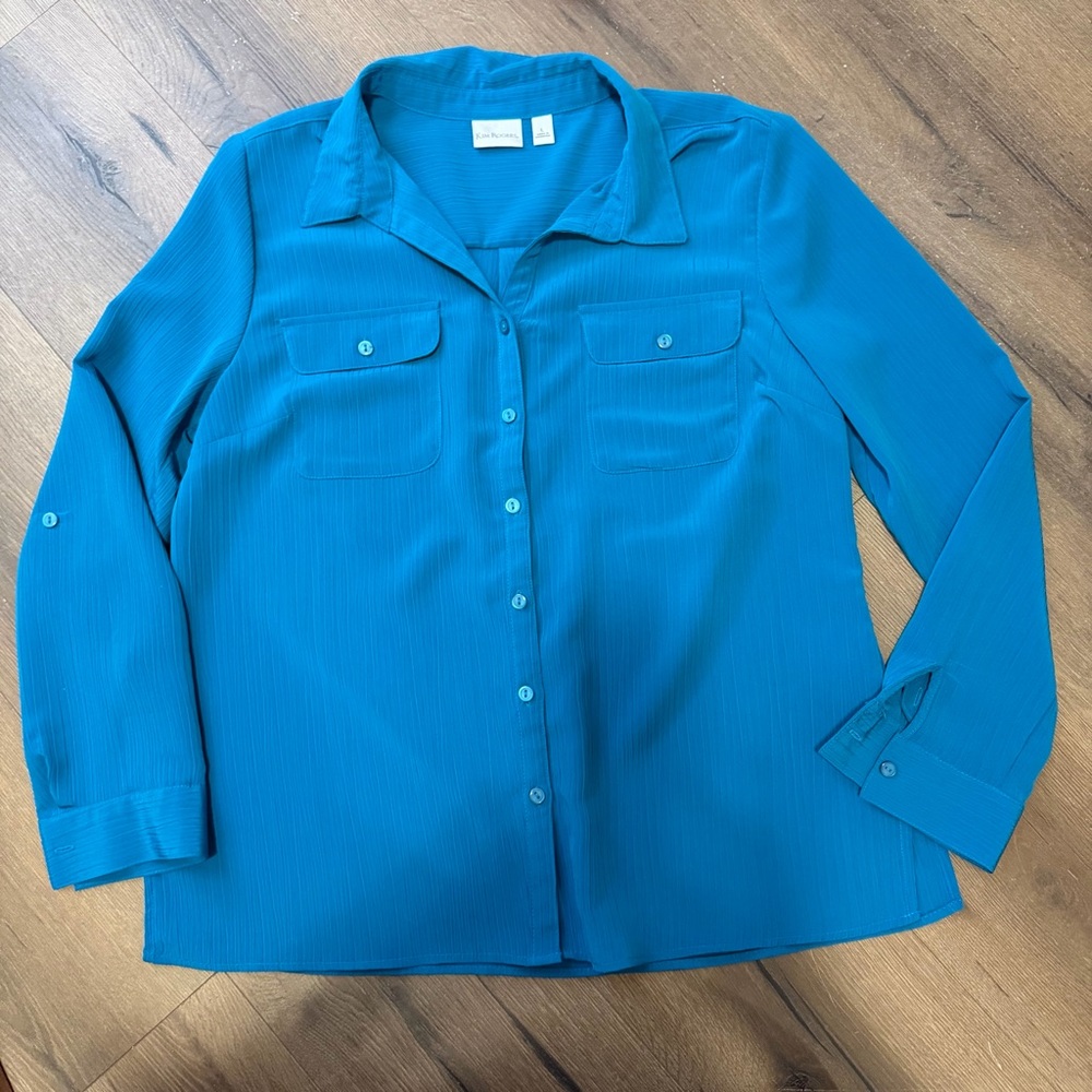 Kim Rogers Teal Blouse